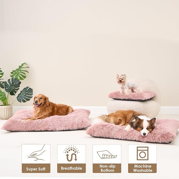 EHEYCIGA Fluffy Dog Crate Bed for Extra Large Dogs, Plush Faux Fur Crate Pad - Image 8