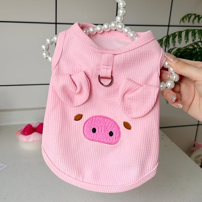 Pig/Panda Printed 3D Cat and Dog Tank Top, Cute Sleeveless Pet Clothing Tank Top - Image 5