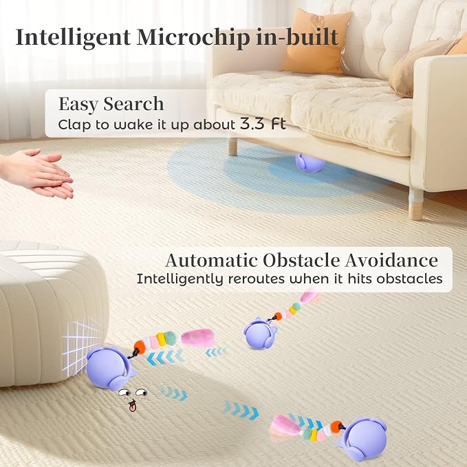 ORSDA Cat Toys for Indoor Cats, New Intelligent Voice Timing Touch Control Cats - Image 3