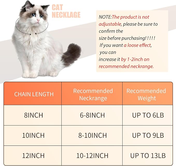 Hillban Cat Collar Diamond Chain Glitter Collar Walking Metal - Image 2