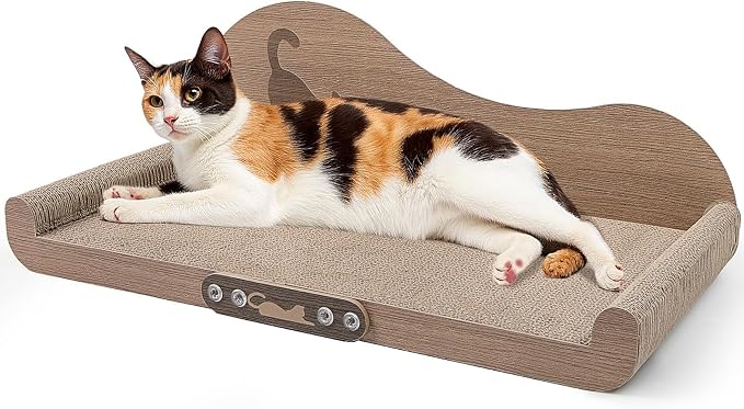NATUYA Cat Scratcher Cardboard Lounge Bed, 24 Inch Large Cats Scratching Board by NATUYA