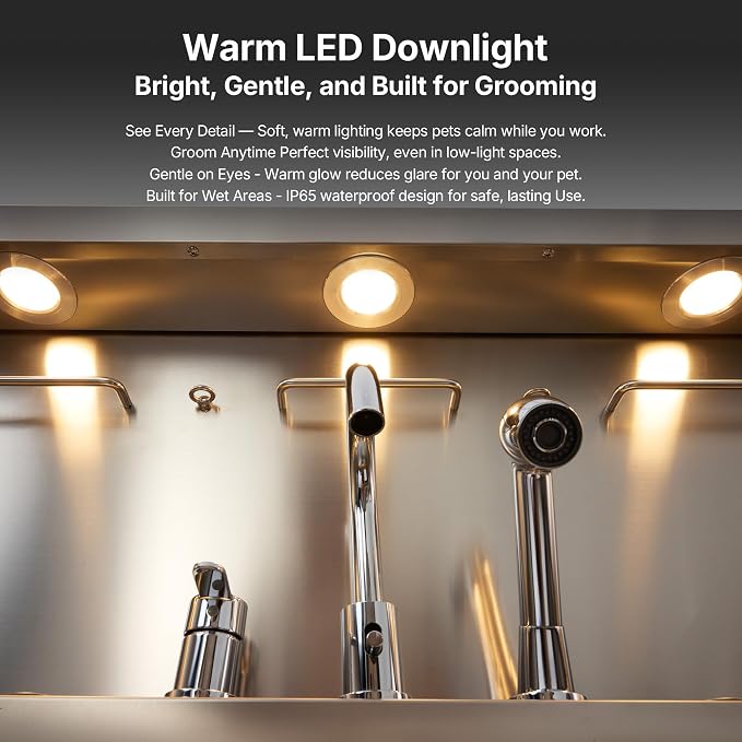 Dog Washing Station with LED Display, 304 Stainless Steel Pet Wash Sink - Image 2