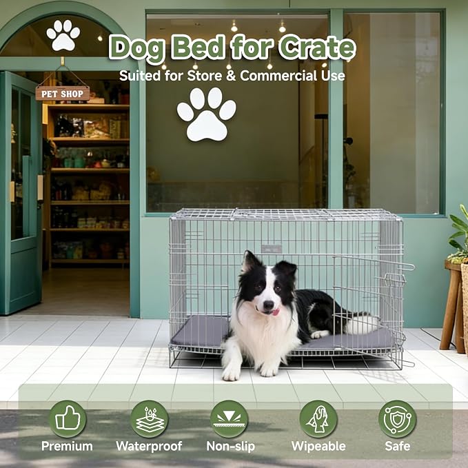 Waterproof Dog Crate Pad, Medium Crate Mat Bed, Outdoor Kennel Mat Beds Dog - Image 5