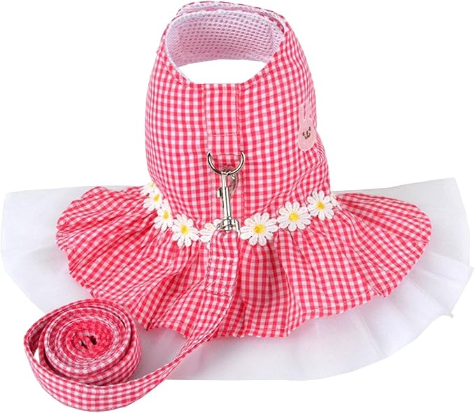 Outdoor Pet Clothes Dog Harness Dress Poodle Bichon Frise Pomeranian Schnauzer by Unknown