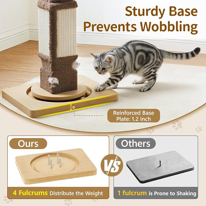 Tall Cat Scratching Post for Large Cats Kittens, Shields Furniture from - Image 3
