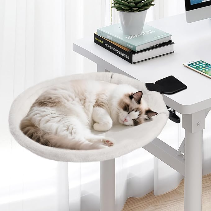 Uross Desk Cat Bed- Beige by Uross