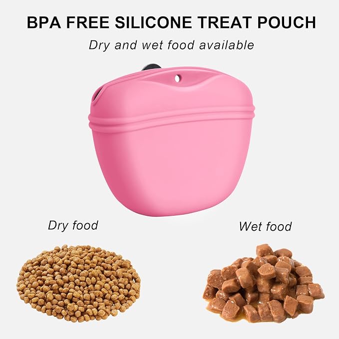 Left&Right Dog Clicker Training Kit, Silicone Dog Training Treat Pouch and Dog - Image 3
