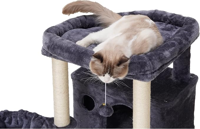 Hey-brother Cat Tree, 2 Plush Condos, Big Plush Perches MPJ011G - Image 8