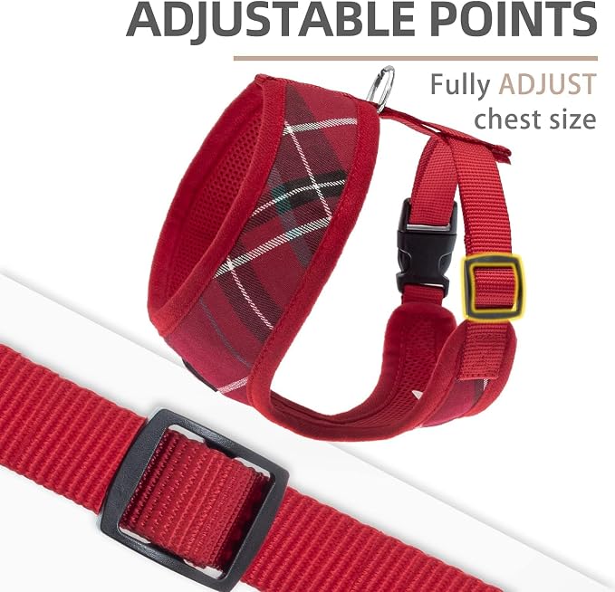 PUPTECK Soft Mesh Dog Harness and Leash Set Pet Puppy Cat Comfort Padded Vest - Image 3