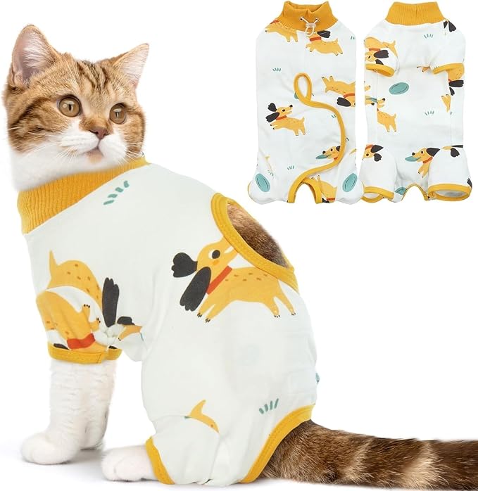 DENTRUN Cat Surgery Recovery Suit Female Male Soft Onesie, Kitten Surgical by DENTRUN