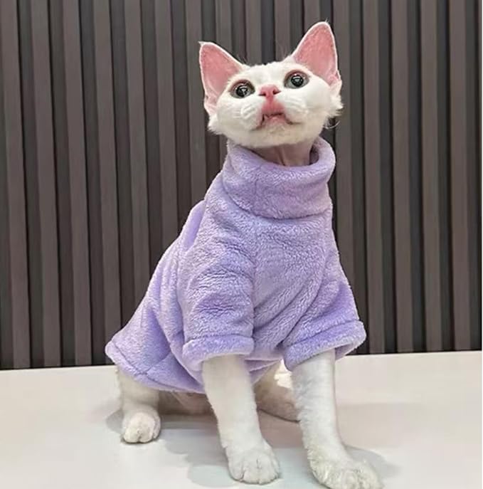 Cat Flannel Clothes, Warm Soft Winter Sweater Jumpsuit Shirt Clothing - Image 6
