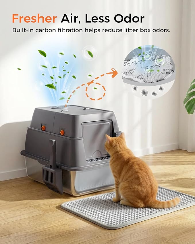 GTPLAYER XXL Stainless Steel Cat Litter Box - Image 3
