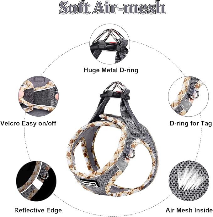 Mercano Soft Mesh Dog Harness and Leash Set, No-Chock Step-in Reflective - Image 2