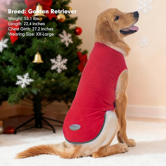 cyeollo 2 Pack Dog Sweater Doggy Fleece Vest Pullover Sweatshirt Reflective - Image 6