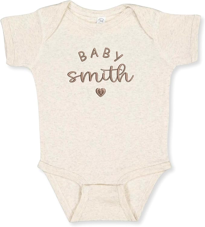 COUPLEHOODIES Personalized Baby Onesie Bodysuit – Custom Embroidery Gift by COUPLEHOODIES
