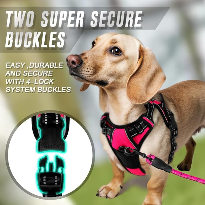 BARKBAY No Pull Dog Harness Front Clip Heavy Duty Reflective Easy Control Handle - Image 4