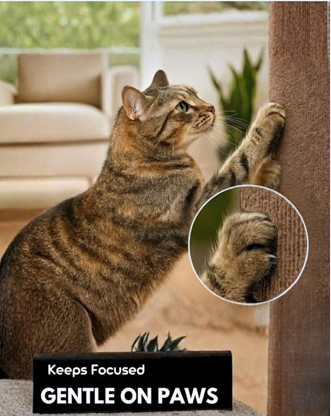 Trimmable Self-Adhesive Cat Scratch Mat, DIY Climb Scratcher - Image 2