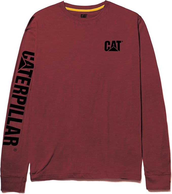 Caterpillar Trademark Banner Long Sleeve Tee Shirts by Caterpillar+Workwear