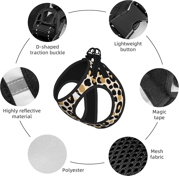 Dog Harness and Leash Set Soft Mesh Breathable Pet Harness Reflective - Image 6