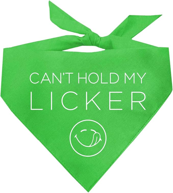 Can’t Hold My Licker Funny Drooler Dog Bandana by TeesTails