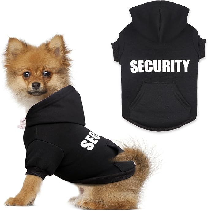 Dog Hoodie Security Dog Sweater Soft Brushed Fleece Clothes Hoodie Sweatshirt by Unknown
