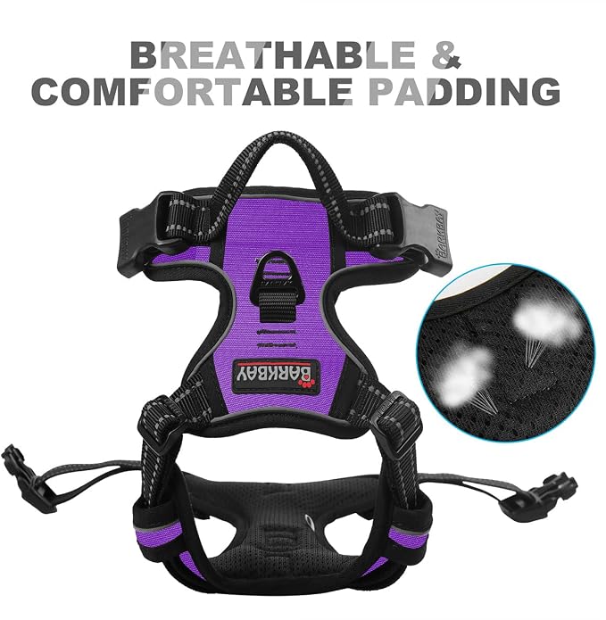 BARKBAY No Pull Dog Harness Front Clip Heavy Duty Reflective Easy Control Handle - Image 7