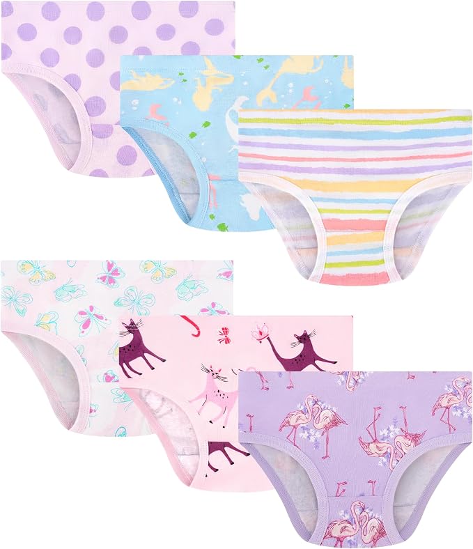 Girls and Toddlers 100% Cotton Underwear Tagless Soft Panties Size 2-3T by JAHSIYI
