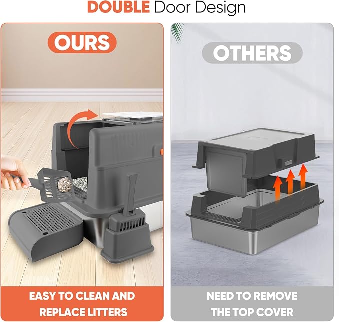 XXXL Stainless Steel Litter Box - Image 7