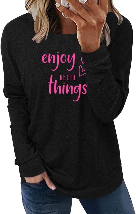 Akihoo Womens Casual Long Sleeve Tunic Tops Crew Neck Shirt Blouses - Image 2