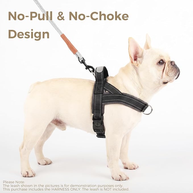 No Pull Dog Harness with Handle, French Bulldog Adjustable Reflective Dog Vest - Image 4