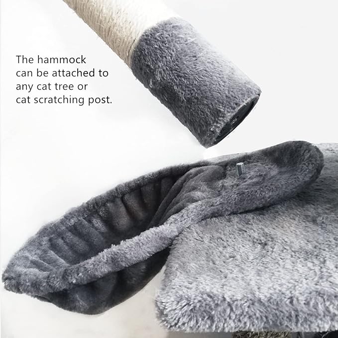 SHENGOCASE 14.6" Grey Nest Basket Lounger Hammock Bed - Image 3