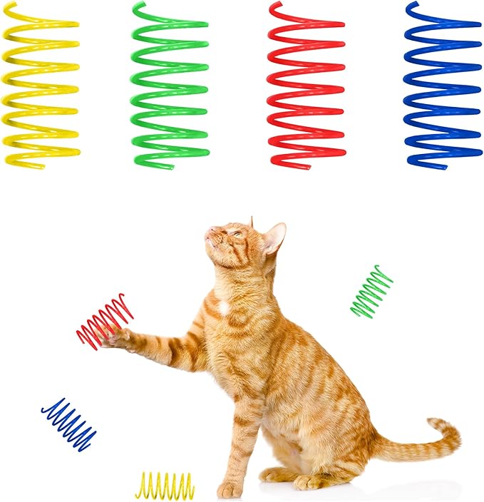 SPOT Colorful Cat Spring Toys – 2" Bouncy Coils by SPOT