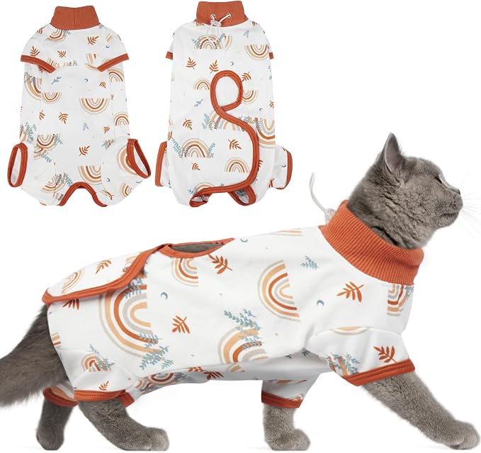 DENTRUN Cat Surgery Recovery Suit Female Male Soft Onesie, Kitten Surgical by DENTRUN