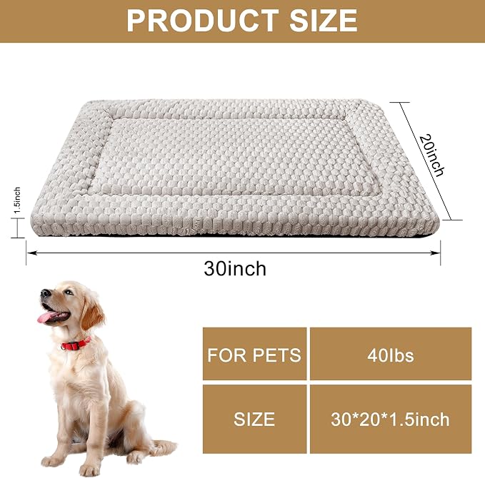 Dog Bed Mat, Reversible & Ultra Soft Kennel Pad-Machine Washable Pet Bed - Image 2