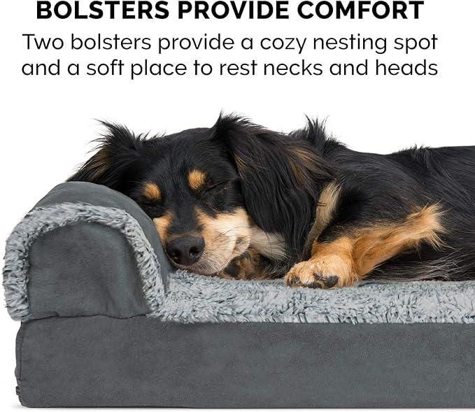 Furhaven Cooling Gel Dog Bed for Large Dogs w/ Removable Bolsters & Washable - Image 11