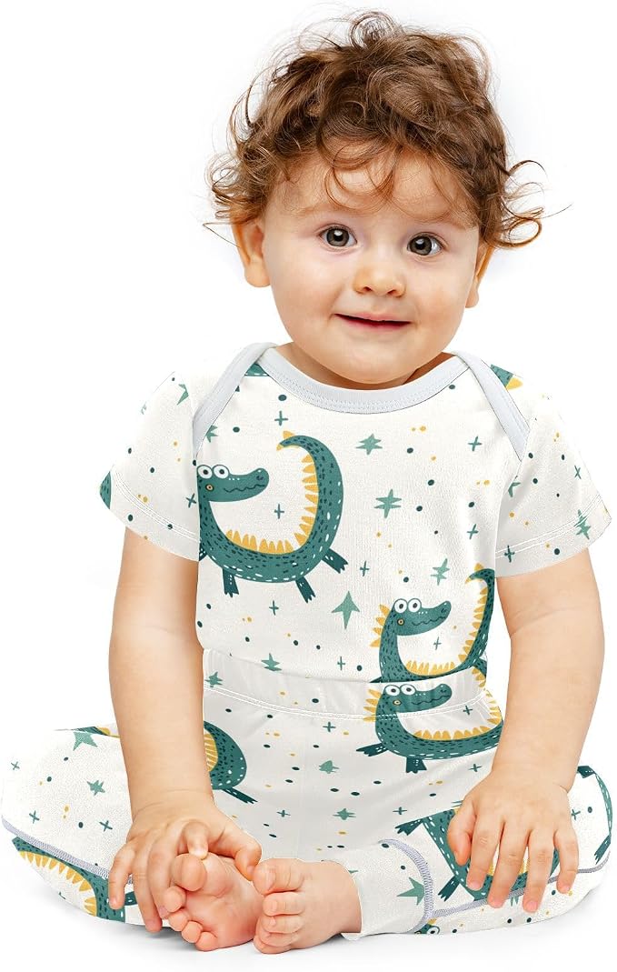 Baby Clothes Set Infant Bodysuits Pants Sets 0-24M - Image 2