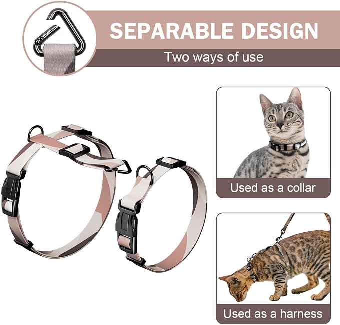 Hikiko Cat Harness and Leash Set Escape Proof Adjustable Walking Travel Soft - Image 3