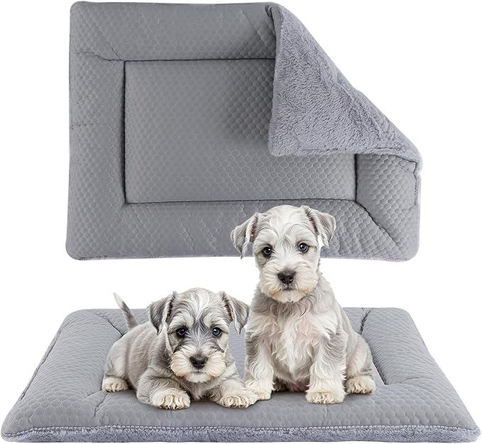 Dog Bed Mat, Crate Pad Reversible, Soft Kennel Pad, Washable Dog Crate Mat by Vetasac