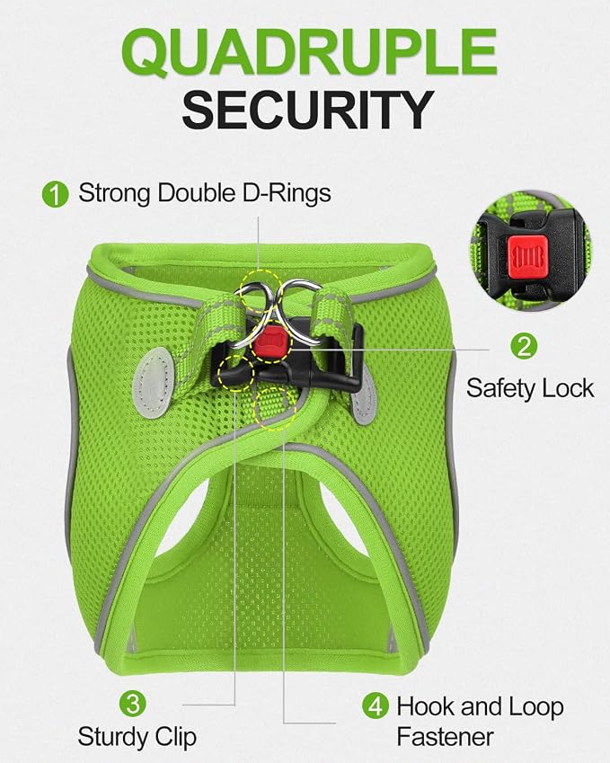 Joytale Small Dog Harness, Breathable Mesh Step-in Vest, Reflective Soft Padded - Image 3