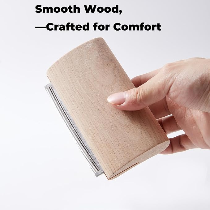 Pug Brushes for Shedding – Wooden Handle Dog Grooming Brush for Short Hair - Image 2