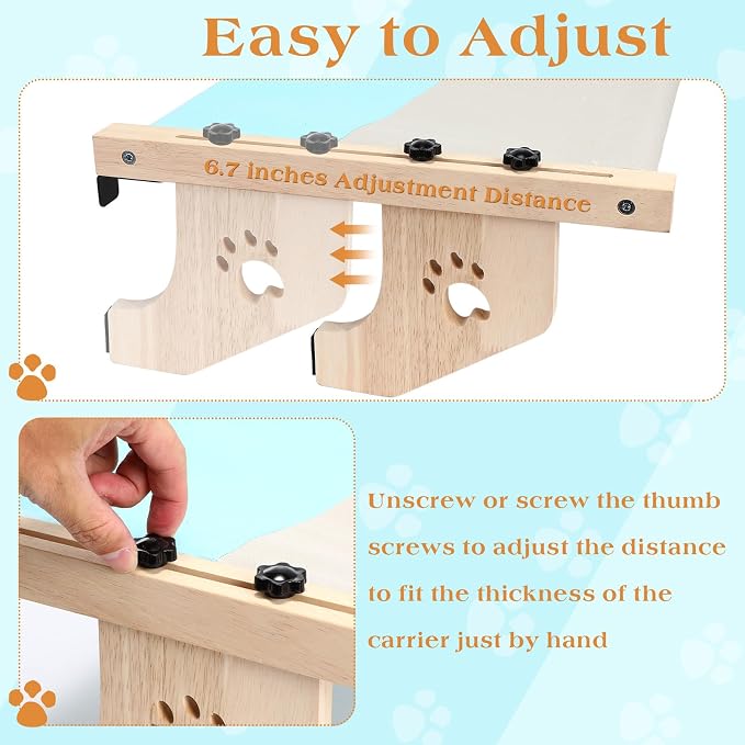 Suzile 2 Pack Cat Window Sill Perch Holds Up to 33 lbs Sturdy Cat Window Hammock - Image 3