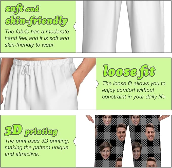Custom Pajamas Pants With Photo Face Custom PJ Pants Personalized Gifts - Image 3