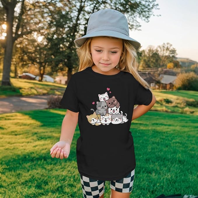 KEEVICI Cute Cartoon Cat Shirts - Image 5