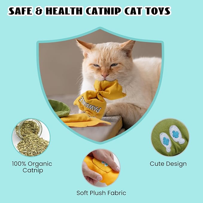 3 Pack Ravioli Catnip Toys for Indoor Cats, Interactive Cat Toys Filled - Image 6