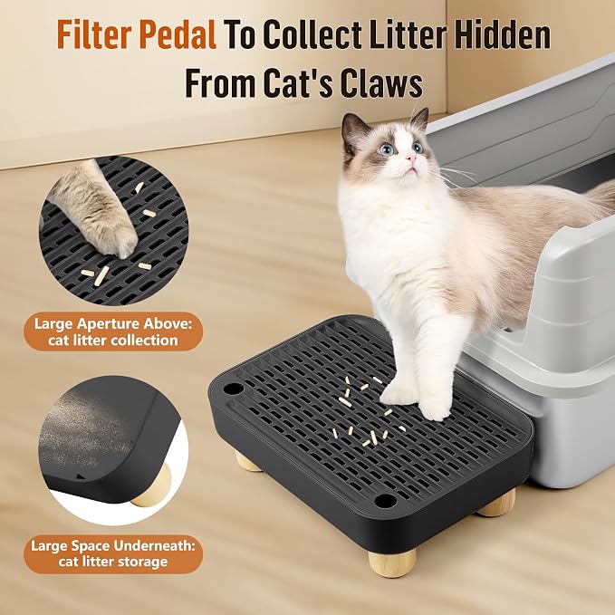 Cat Litter Box Step Ramp, Cat Litter Catcher Mat - Image 3