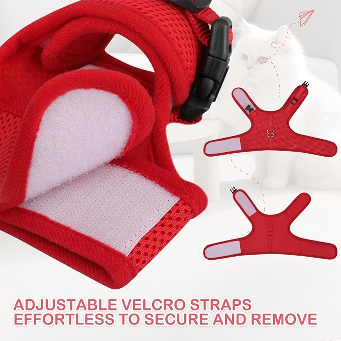 MoNiBloom Soft Cat Harness for Walking Escape Proof and Travel, Kitten - Image 5