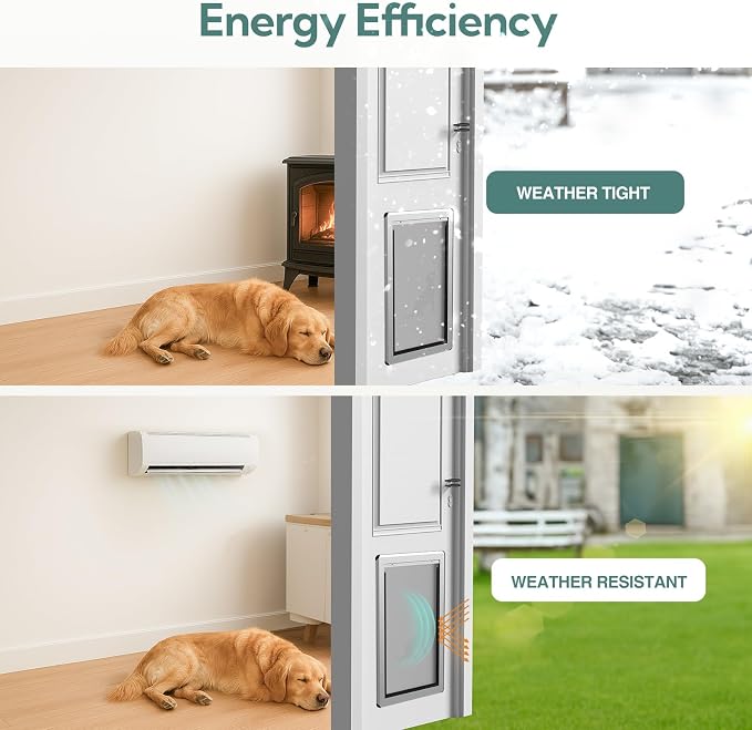 Aluminum XL Dog Door for Door, Open Size:24.4" H x 13.8'', Heavy Duty Doggy Door - Image 6