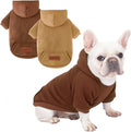 2 Pack Dog Hoodie Warm Hood Dog Sweater Cold Weather Small Dogs Sweatshirt by BAOBICUTE