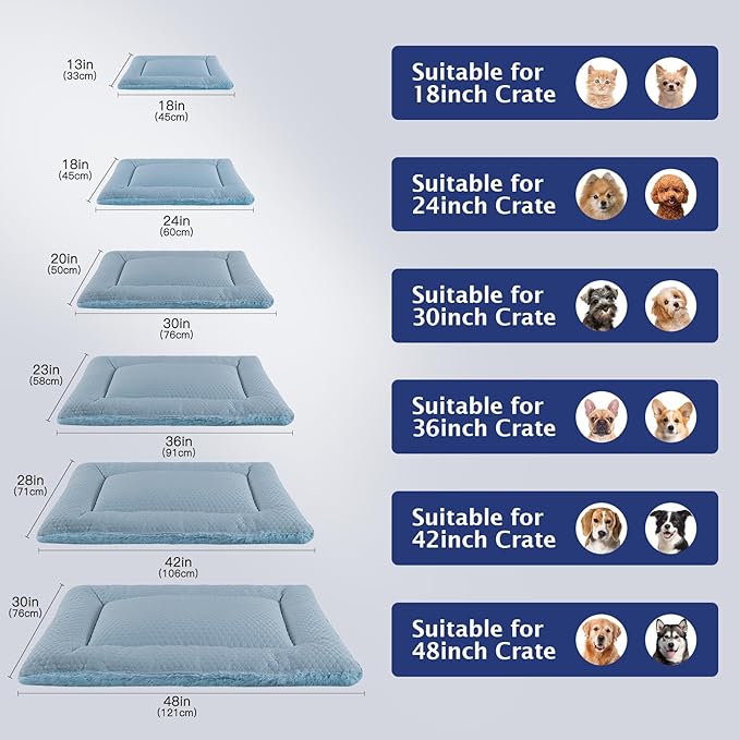 Dog Bed Mat, Crate Pad Reversible, Soft Kennel Pad, Washable Dog Crate Mat - Image 3