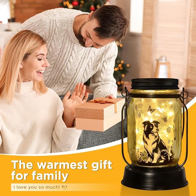Border Collie Gifts for Women/Men Border Collie Solar Lanterns Dog Mom Birthday - Image 6